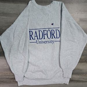 Vtg 80s 90s Champion Reverse Weave Radford University Sweatshirt XXL USA
